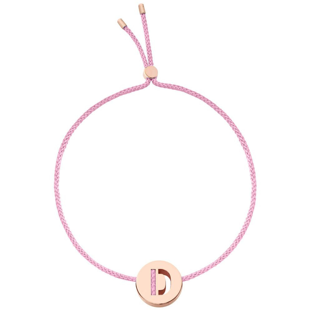 Ruifier ABC's D Cord Bracelet Rose Pink Gold
