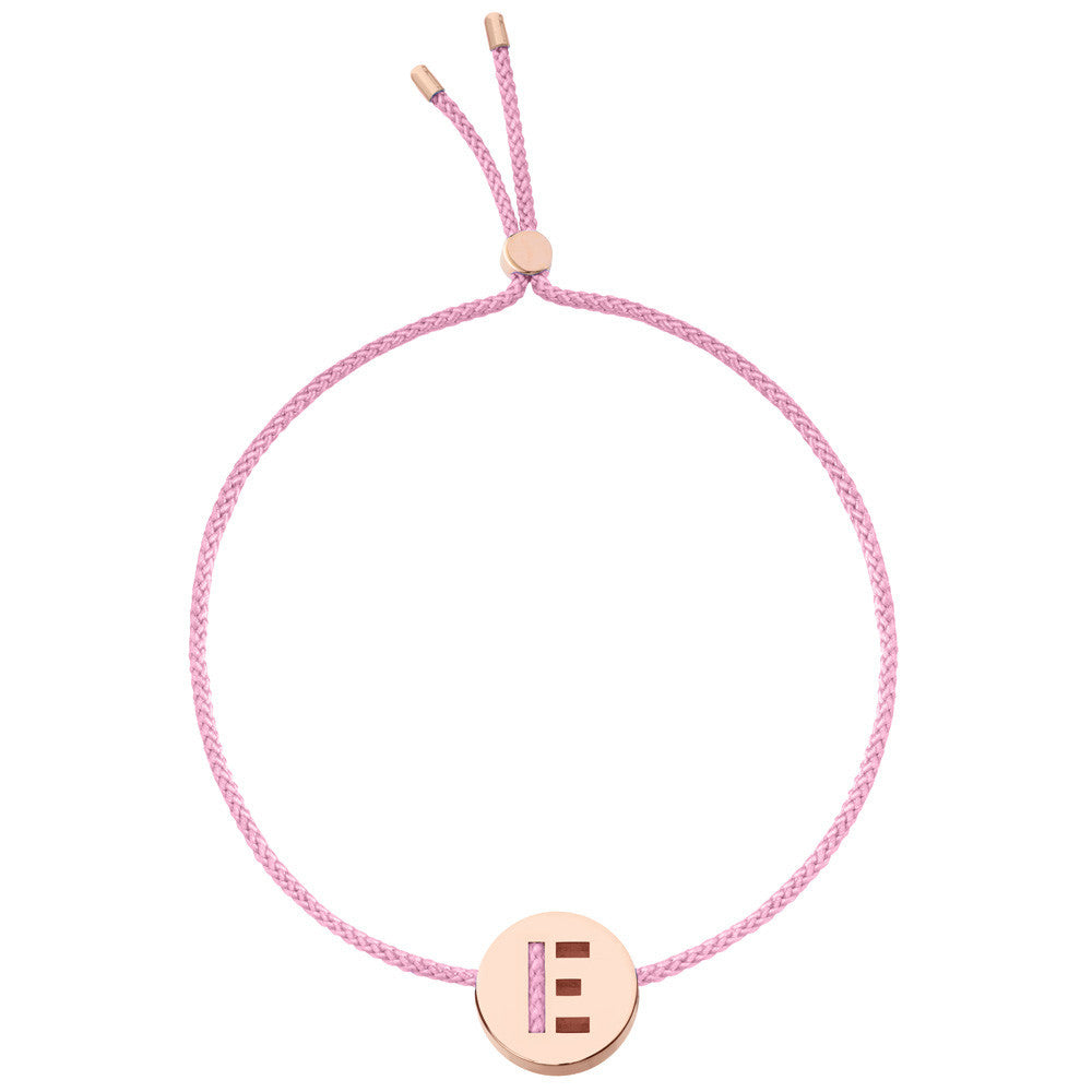 Ruifier ABC's E Cord Bracelet Rose Pink Gold