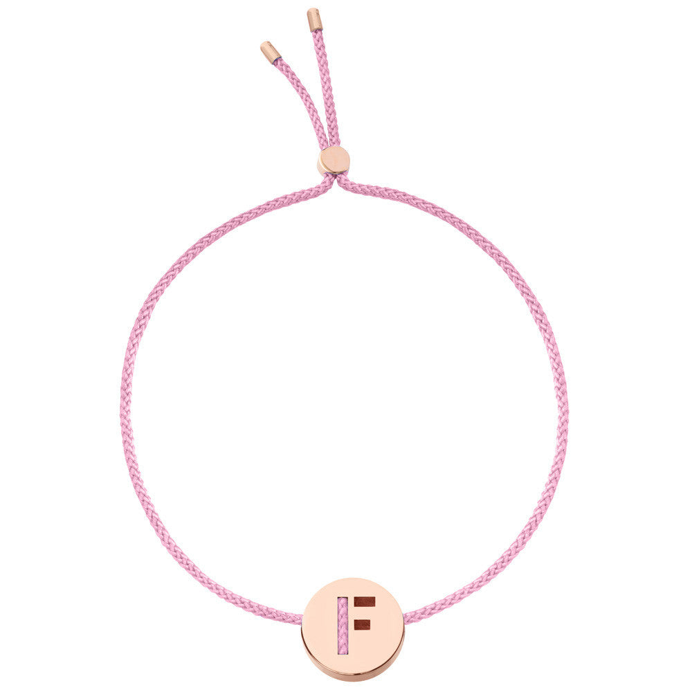 Ruifier ABC's F Cord Bracelet Pink Rose Gold