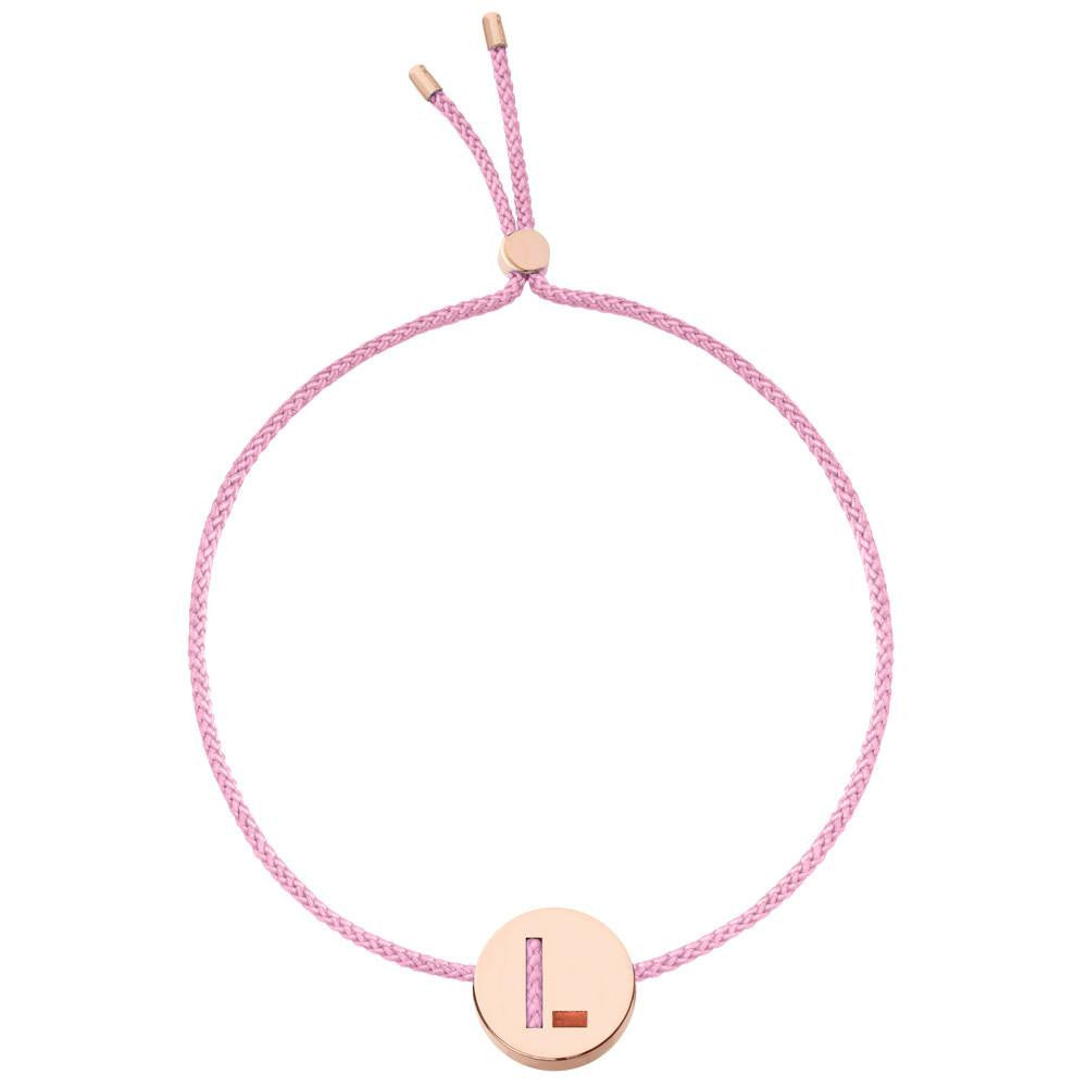 Ruifier ABC's L Cord Bracelet Rose Pink Gold