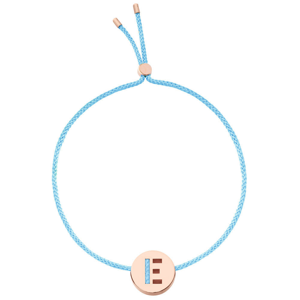 Ruifier ABC's E Cord Bracelet Turquoise Rose Gold