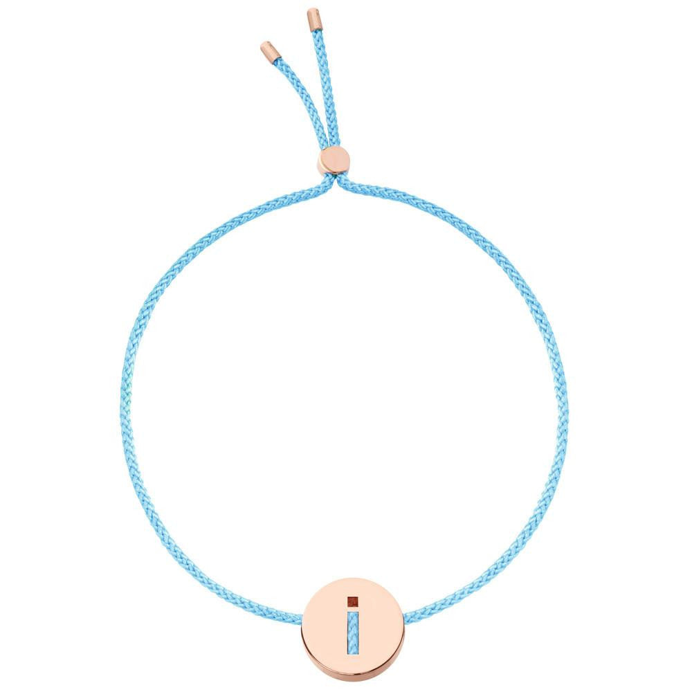 Ruifier ABC's I Cord Bracelet Turquoise Rose Gold