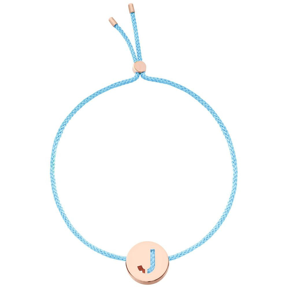Ruifier ABC's J Cord Bracelet Turquoise Rose Gold