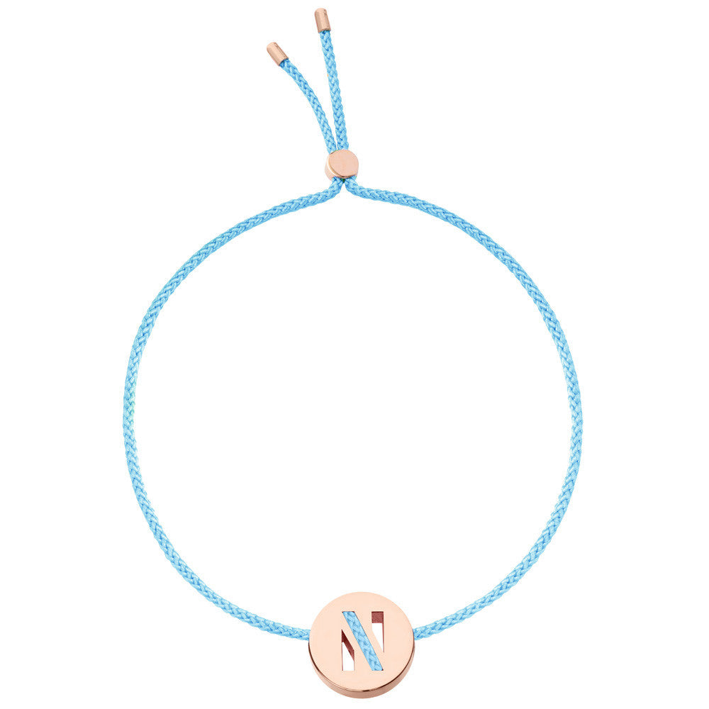 Ruifier ABC's N Cord Bracelet Turquoise Rose Gold