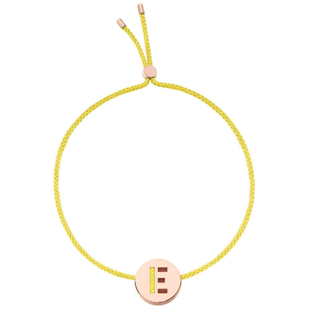 Ruifier ABC's E Cord Bracelet Yellow Rose Gold