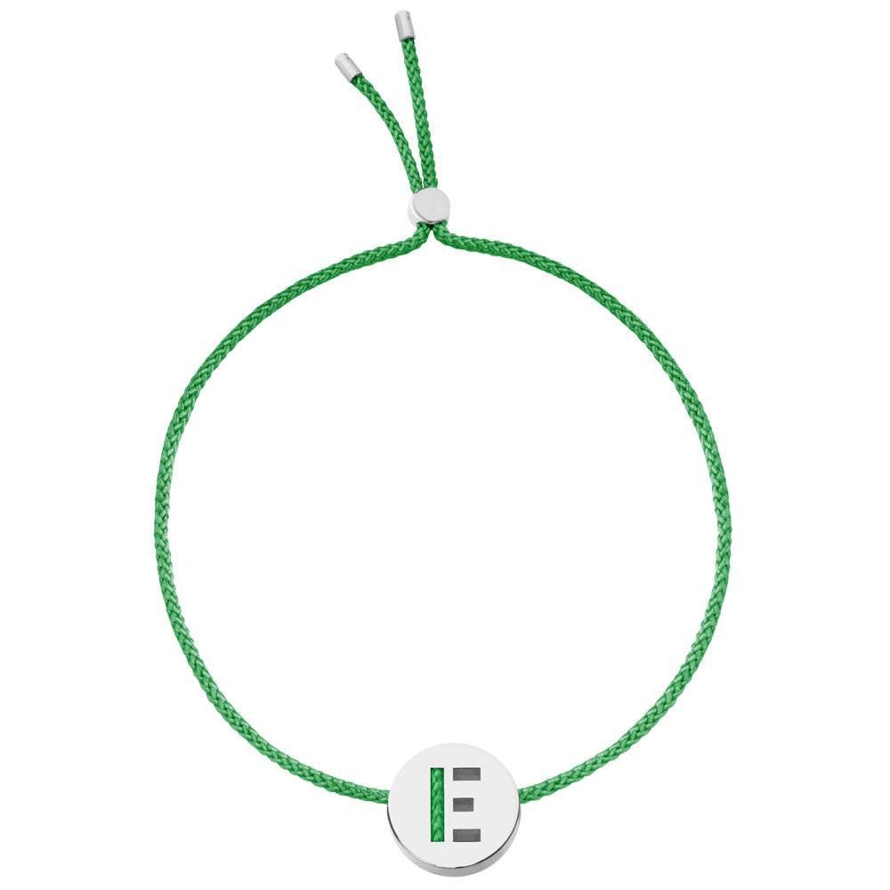 Ruifier ABC's E Cord Bracelet Green Sterling Silver