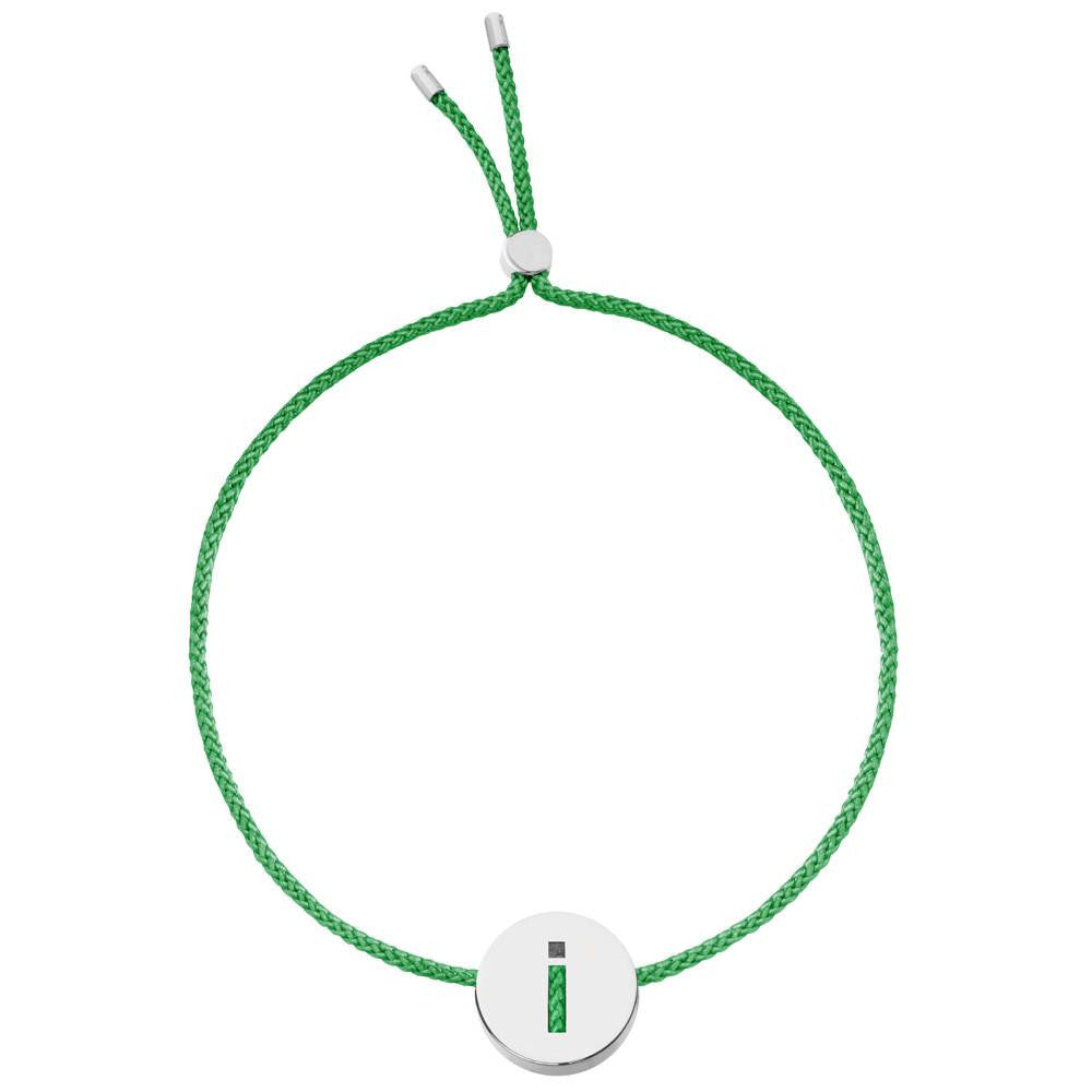 Ruifier ABC's I Cord Bracelet Green Sterling Silver