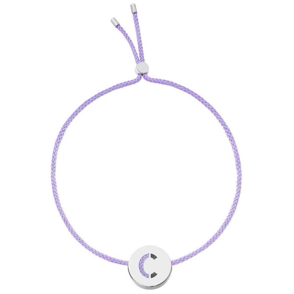 Ruifier ABC's C Cord Bracelet Lilac Sterling Silver