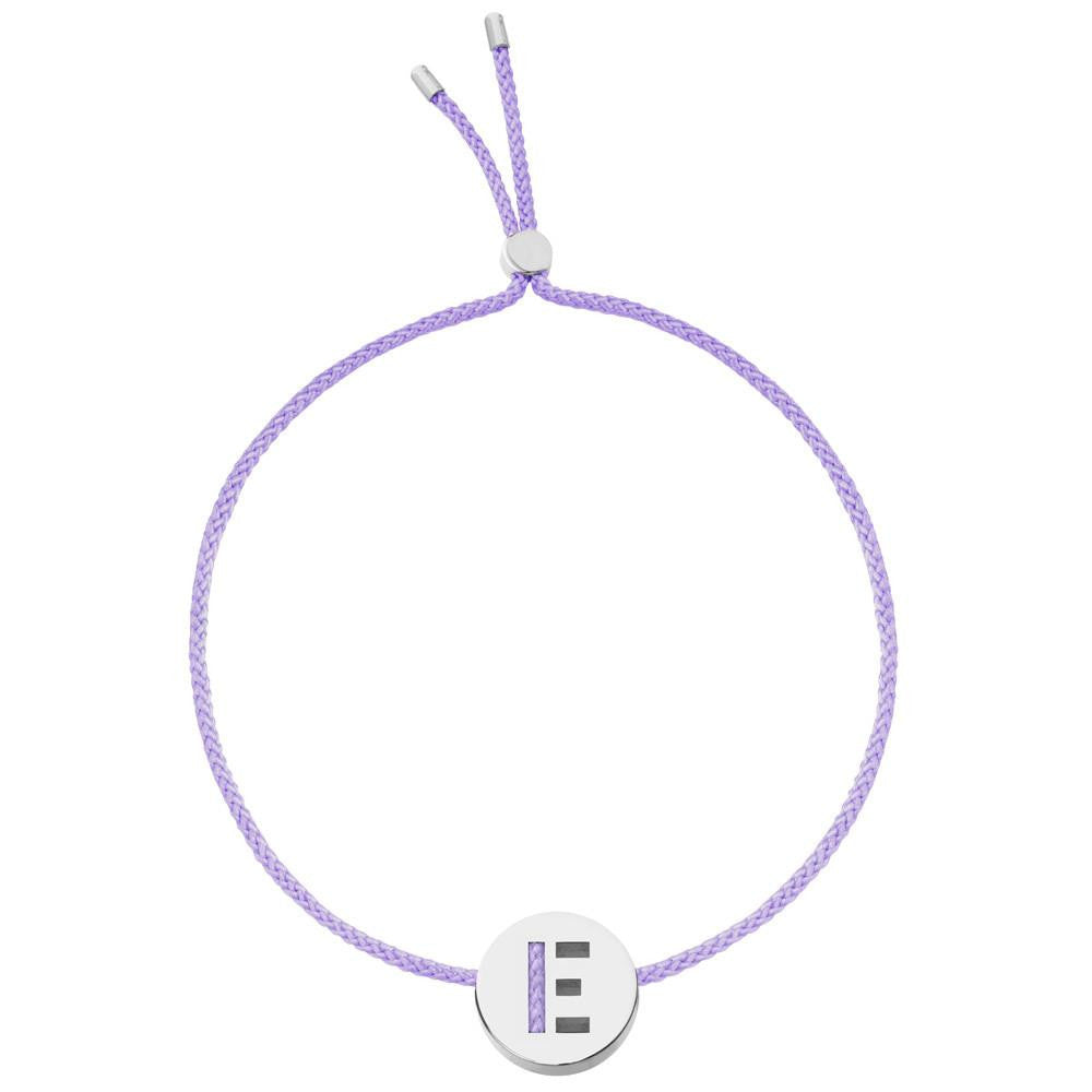 Ruifier ABC's E Cord Bracelet Lilac Sterling Silver
