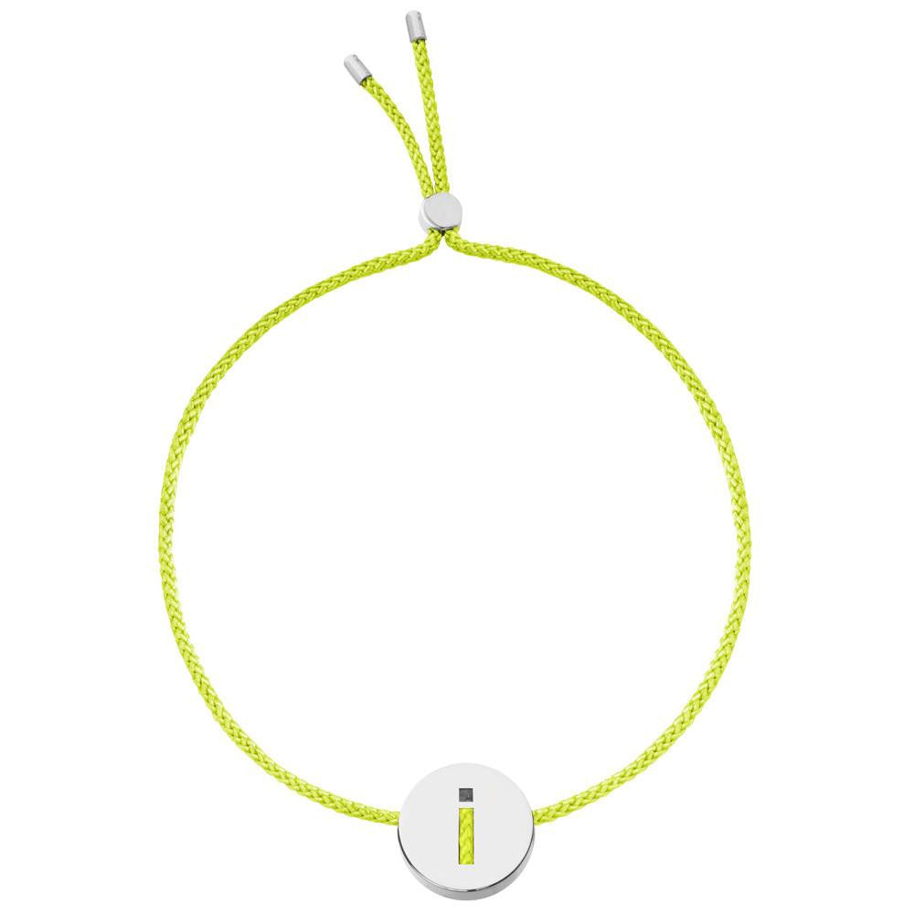 Ruifier ABC's I Cord Bracelet Lime Green Sterling Silver