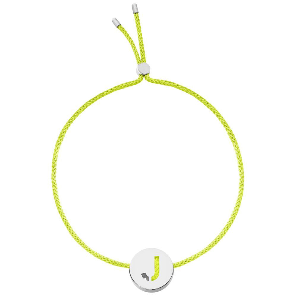Ruifier ABC's J Cord Bracelet Lime Green Sterling Silver