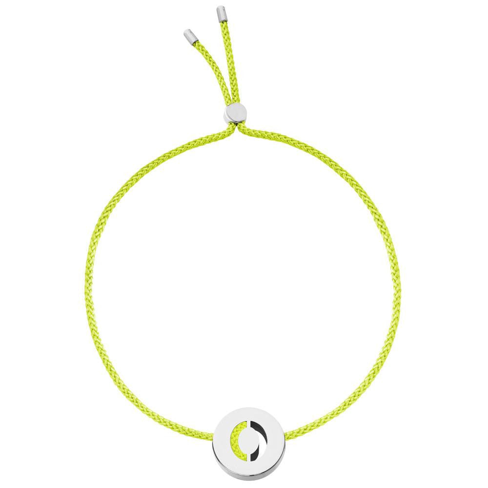 Ruifier ABC's O Cord Bracelet Lime Green Sterling Silver