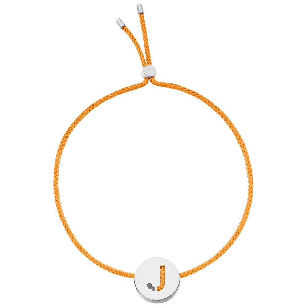 Ruifier ABC's J Cord Bracelet Orange Sterling Silver