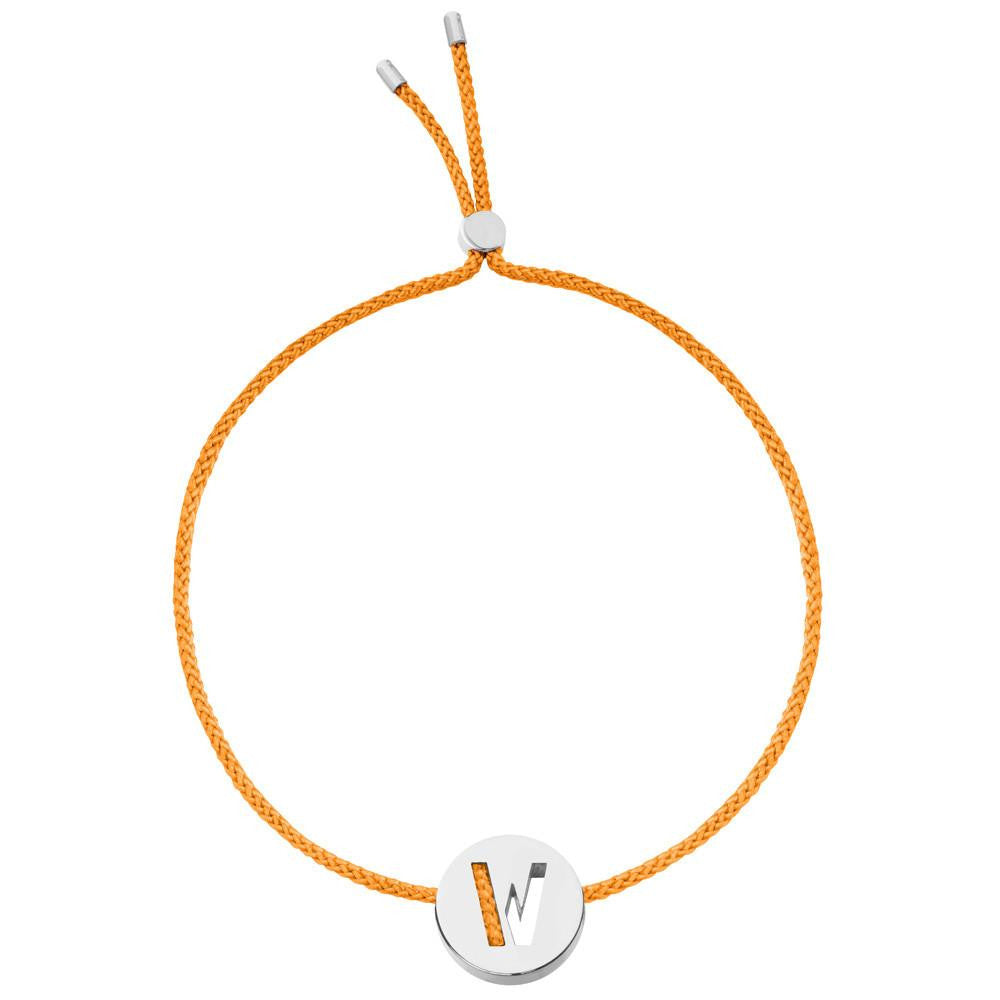 Ruifier ABC's W Cord Bracelet Orange Sterling Silver