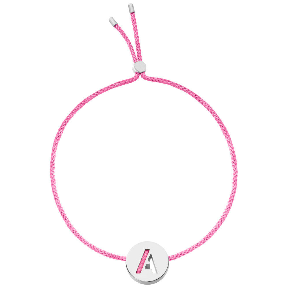 Ruifier ABC's A Cord Bracelet Pink Sterling Silver
