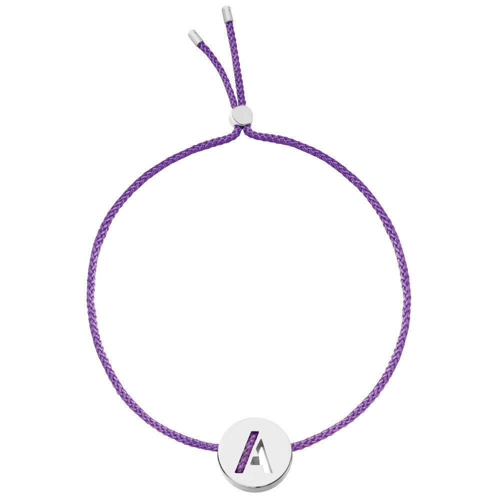 Ruifier ABC's A Cord Bracelet Purple Sterling Silver