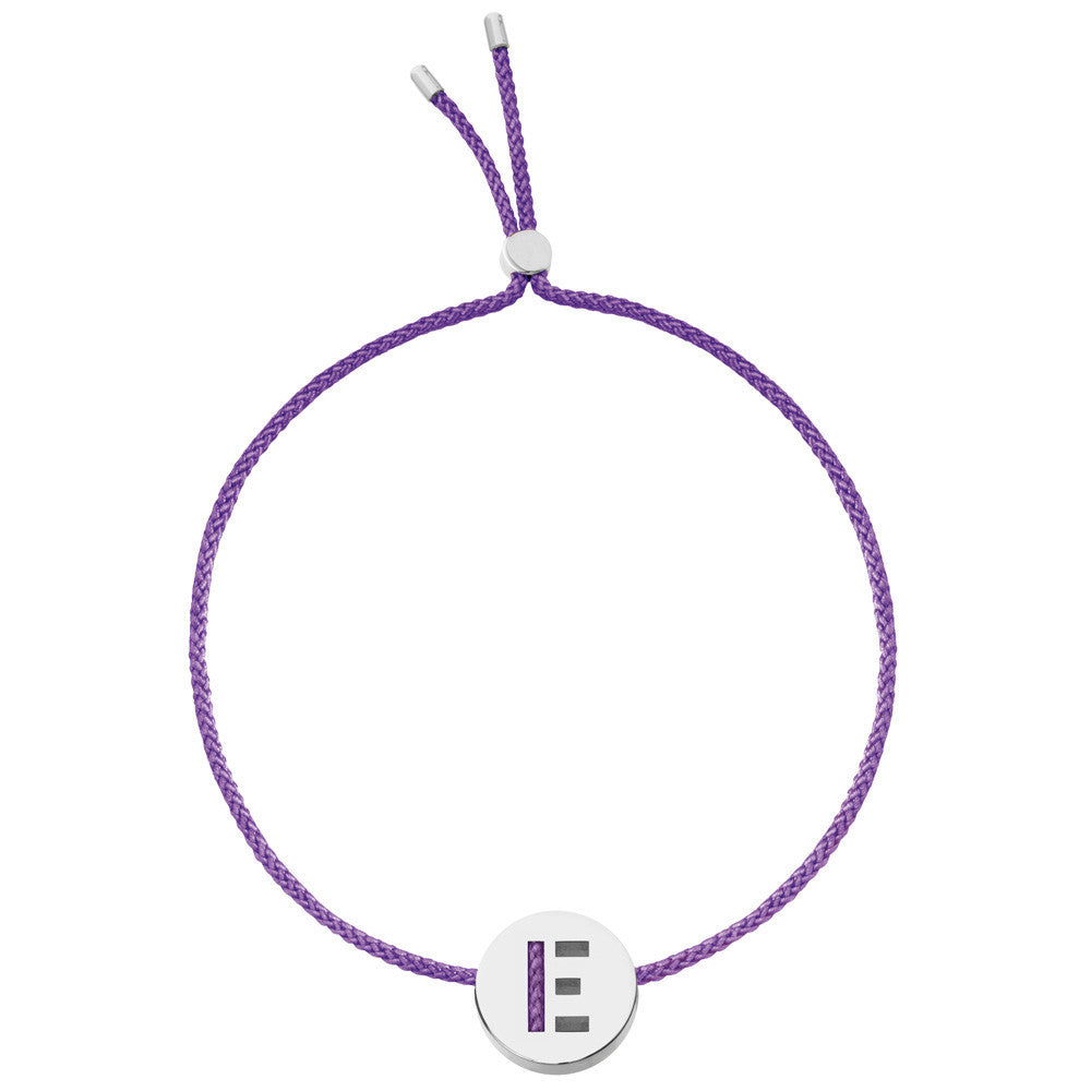 Ruifier ABC's E Cord Bracelet Purple Sterling Silver