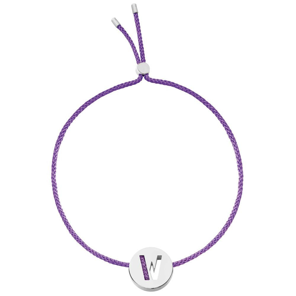 Ruifier ABC's W Cord Bracelet Purple Sterling Silver