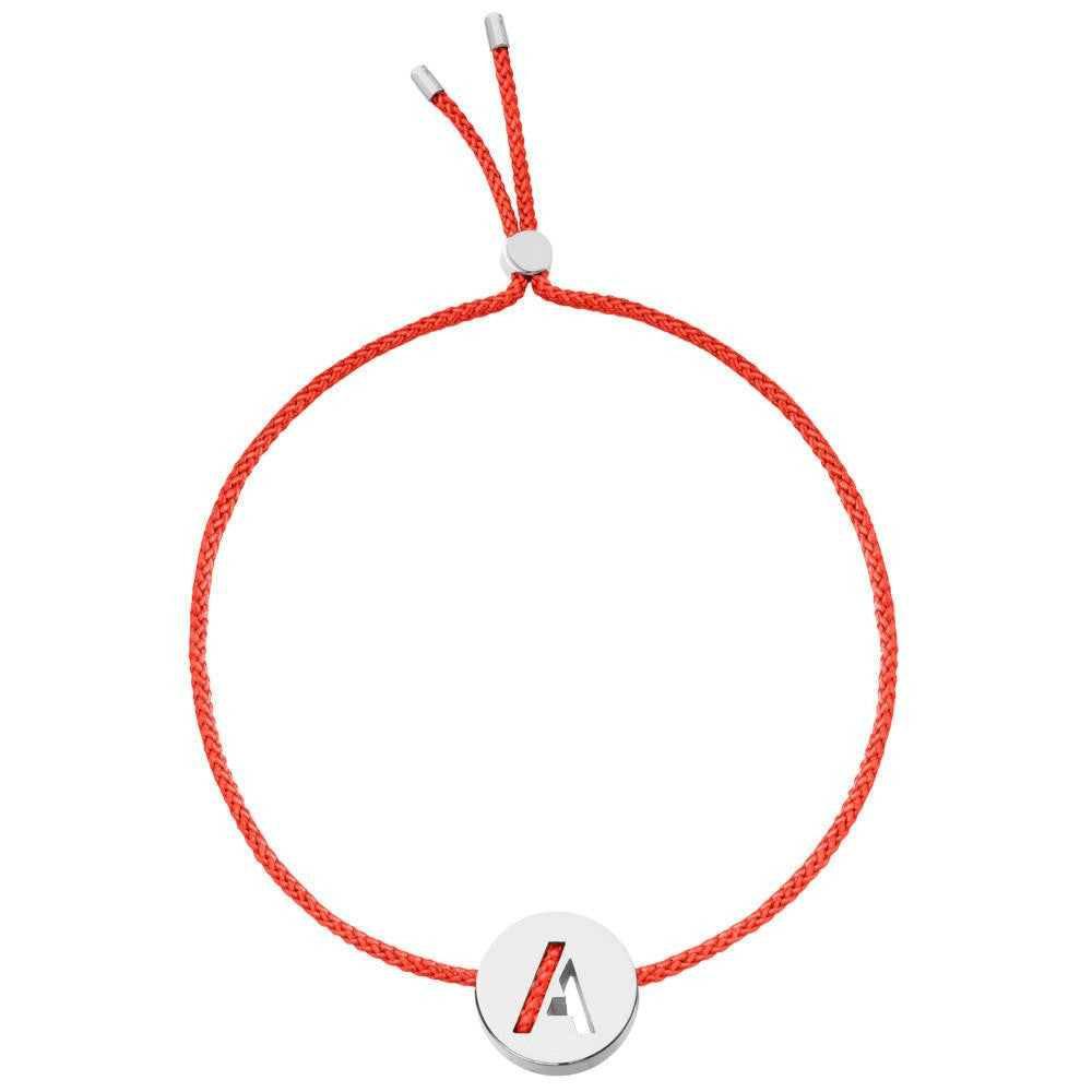 Ruifier ABC's A Cord Bracelet Red Sterling Silver