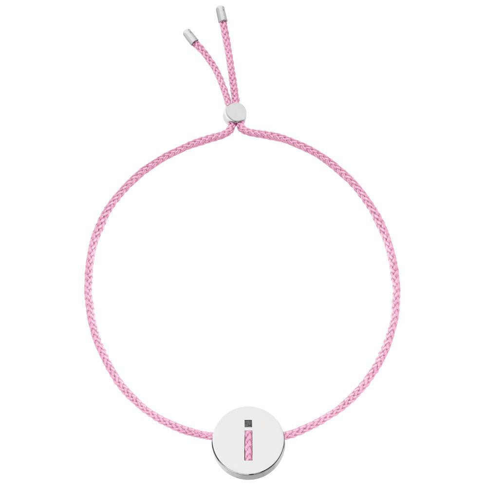 Ruifier ABC's I Cord Bracelet Rose Pink Sterling Silver