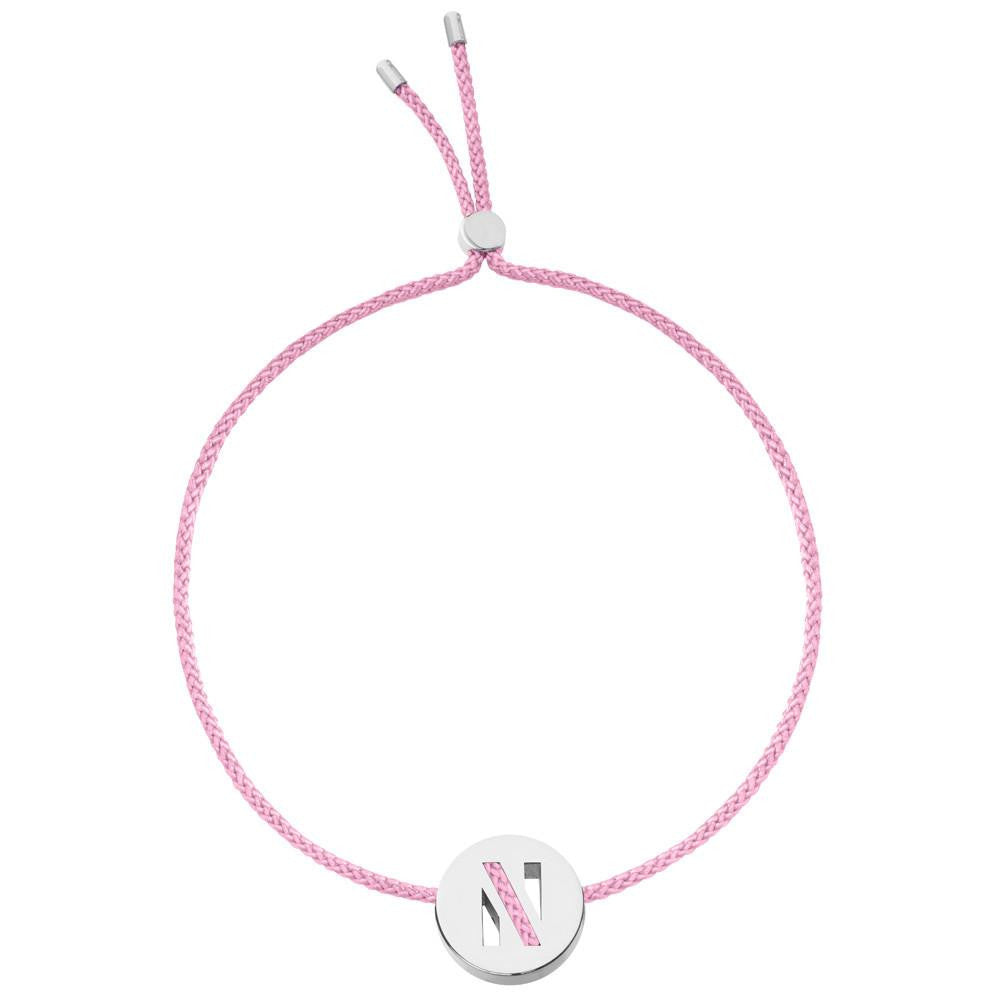 Ruifier ABC's N Cord Bracelet Rose Pink Sterling Silver