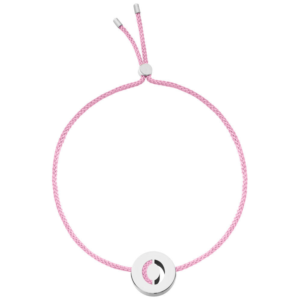 Ruifier ABC's O Cord Bracelet Rose Pink Sterling Silver