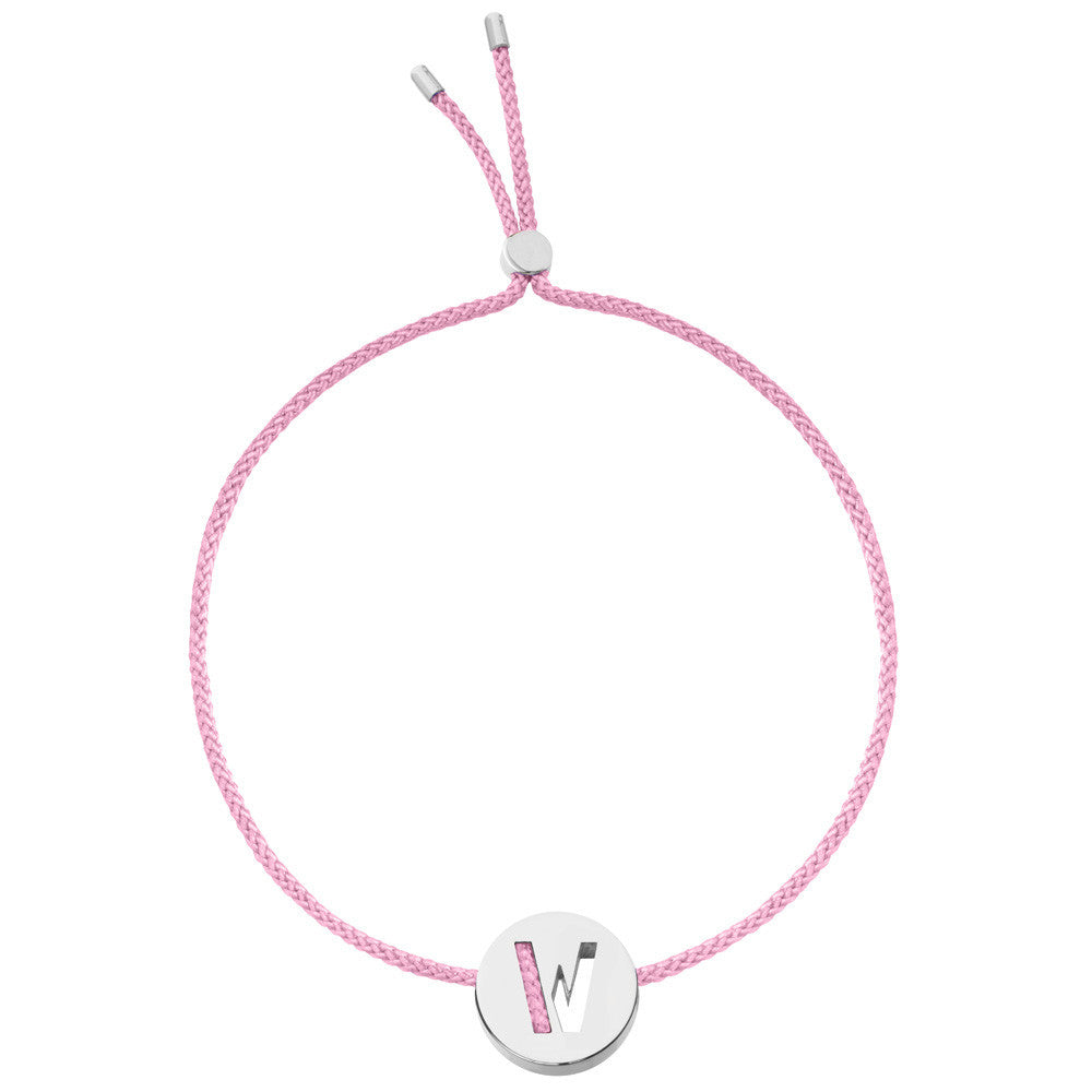 Ruifier ABC's W Cord Bracelet Rose Pink Sterling Silver