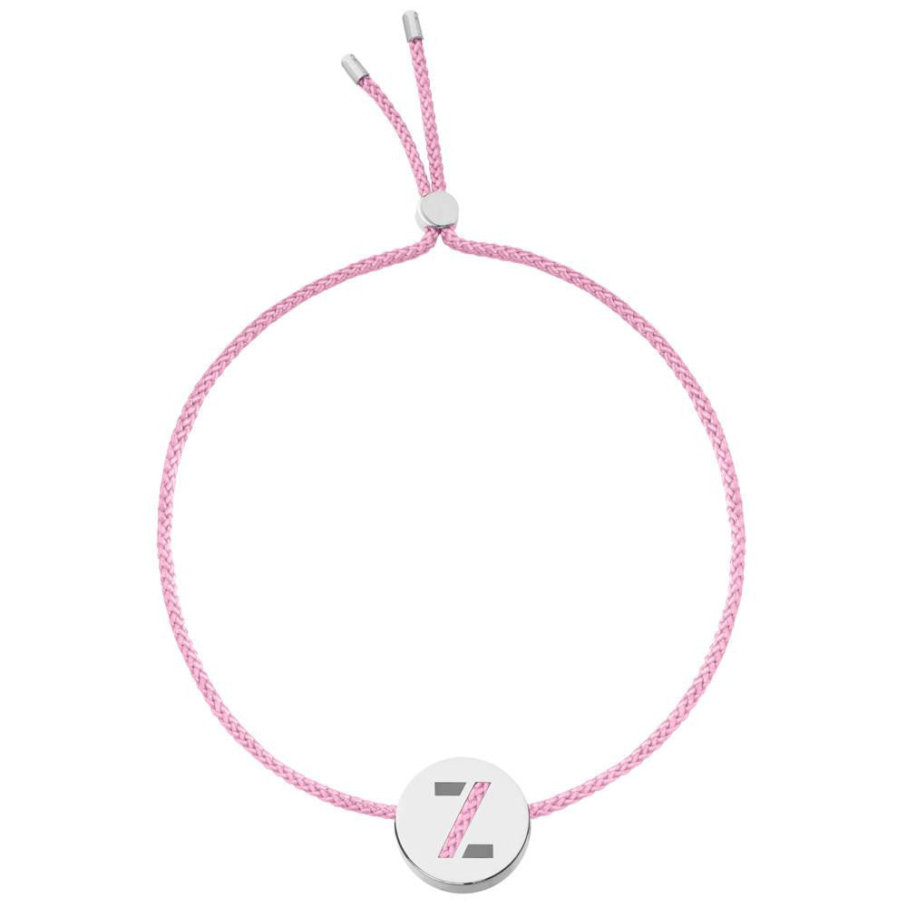 Ruifier ABC's Z Cord Bracelet Rose Pink Sterling Silver
