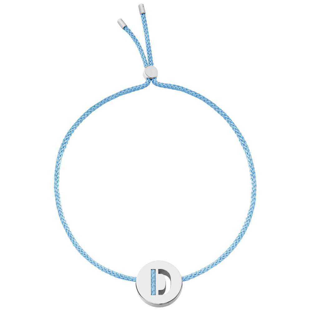 Ruifier ABC's D Cord Bracelet Sky Blue Sterling Silver