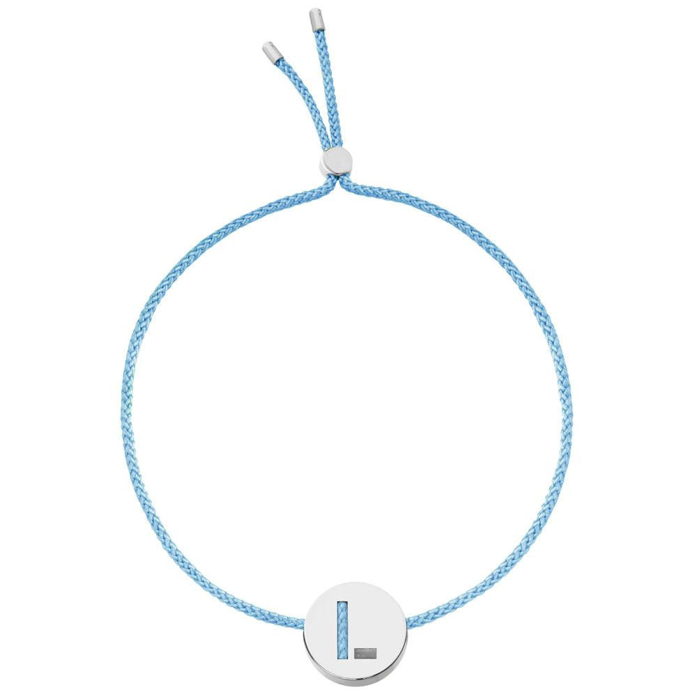 Ruifier ABC's L Cord Bracelet Sky Blue Sterling Silver