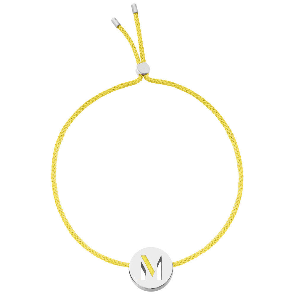 Ruifier ABC's M Cord Bracelet Yellow Sterling Silver
