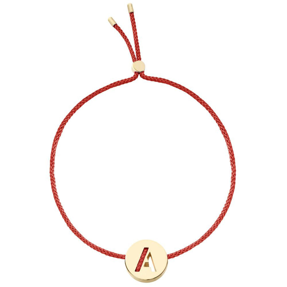 Ruifier ABC's A Cord Bracelet Burnt Umber Yellow Gold