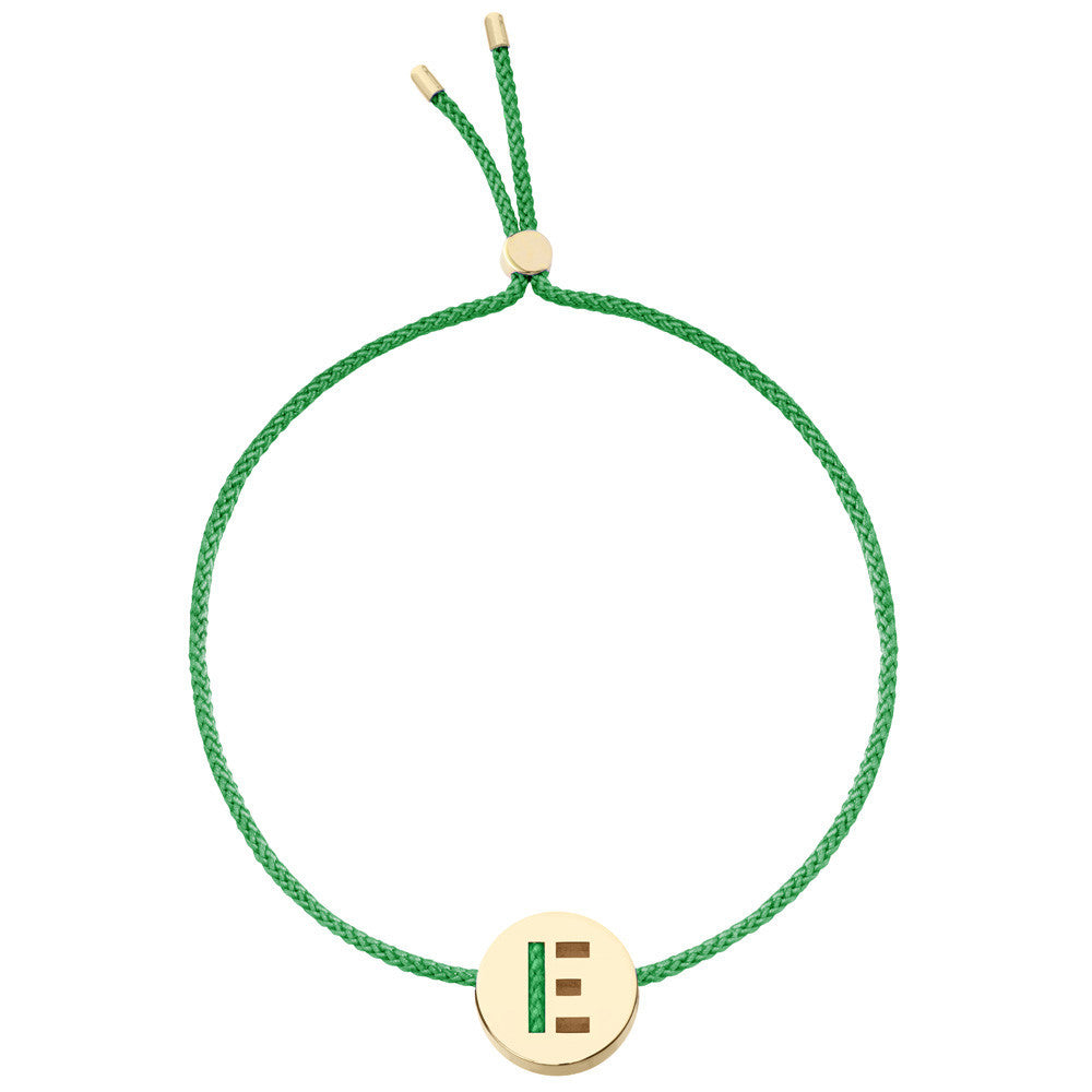 Ruifier ABC's E Cord Bracelet Green Yellow Gold