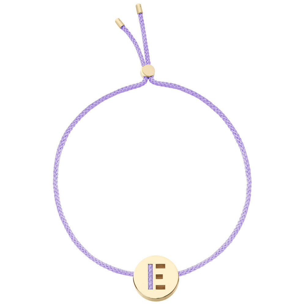 Ruifier ABC's E Cord Bracelet Lilac Yellow Gold