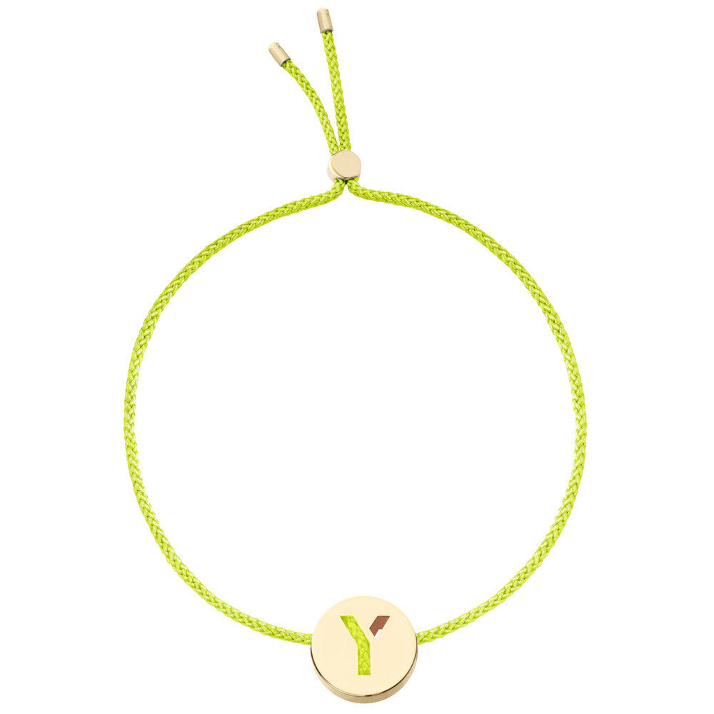 Ruifier ABC's Y Cord Bracelet Lime Green Yellow Gold