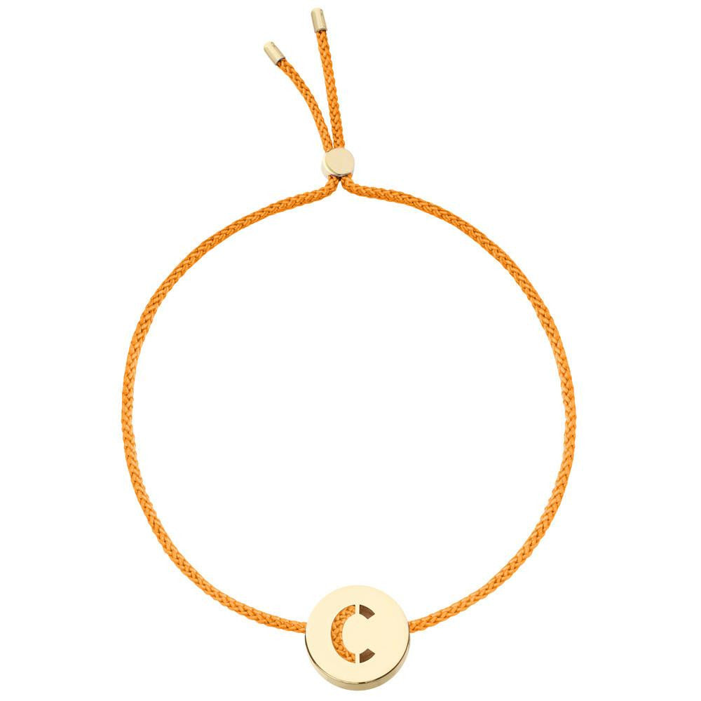 Ruifier ABC's C Cord Bracelet Orange Yellow Gold