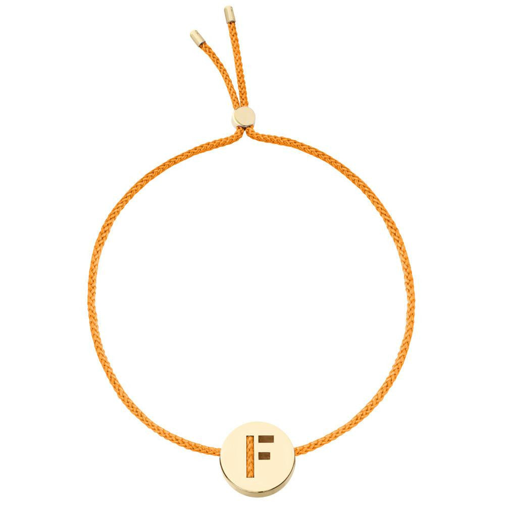 Ruifier ABC's F Cord Bracelet Orange Yellow Gold