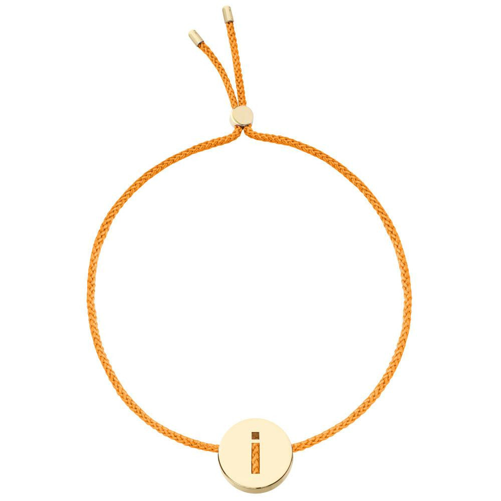 Ruifier ABC's I Cord Bracelet Orange Yellow Gold