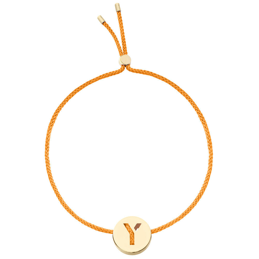 Ruifier ABC's Y Cord Bracelet Orange Yellow Gold