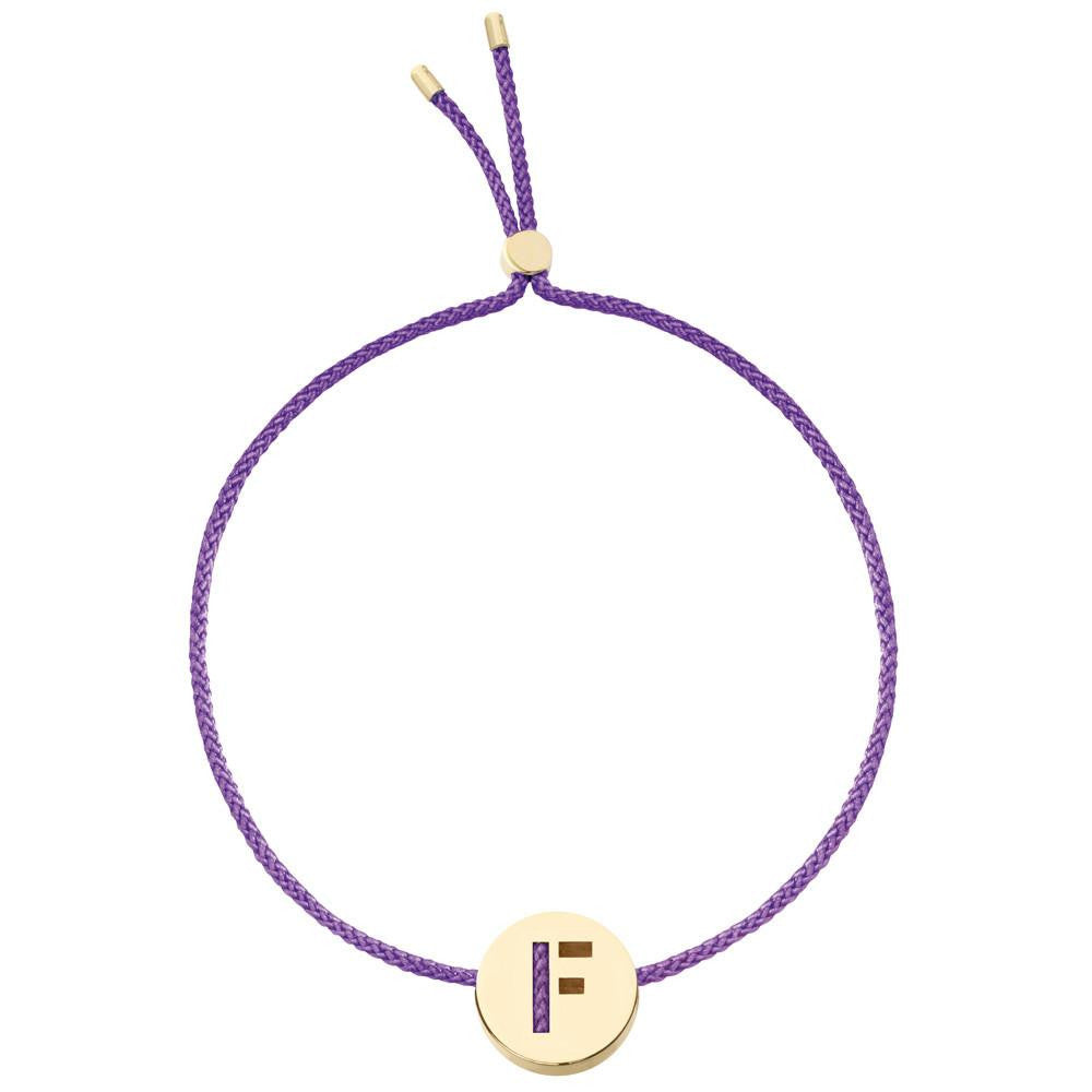 Ruifier ABC's F Cord Bracelet Purple Yellow Gold
