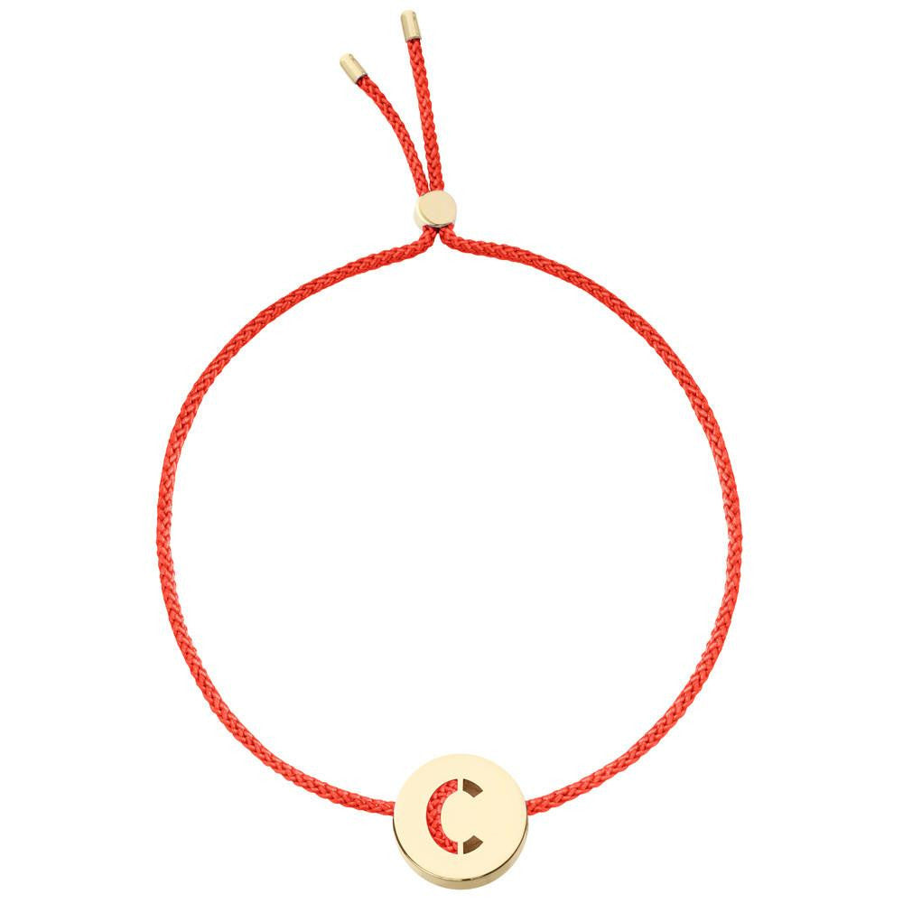 Ruifier ABC's C Cord Bracelet Red Yellow Gold