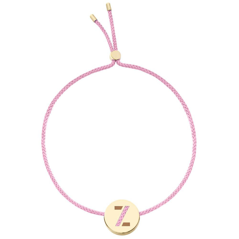 Ruifier ABC's Z Cord Bracelet Rose Pink Yellow Gold