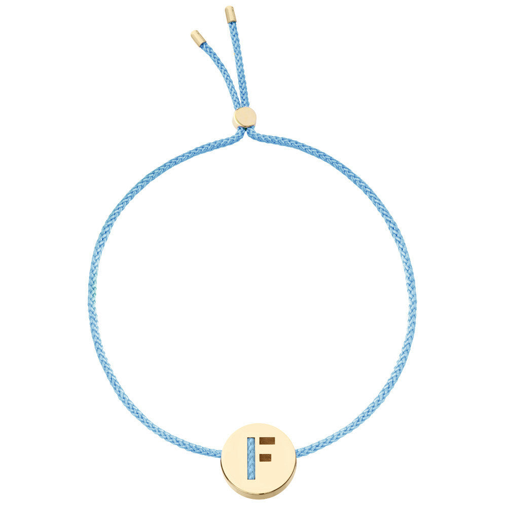 Ruifier ABC's F Cord Bracelet Turquoise Yellow Gold
