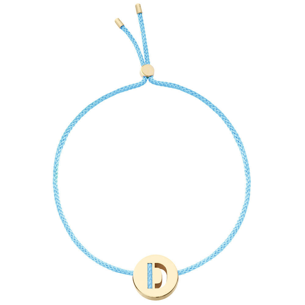 Ruifier ABC's D Cord Bracelet Turquoise Yellow Gold