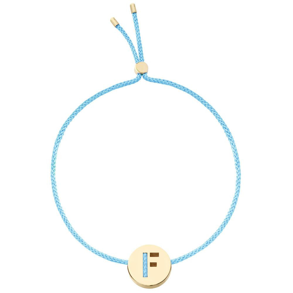 Ruifier ABC's F Cord Bracelet Turquoise Yellow Gold