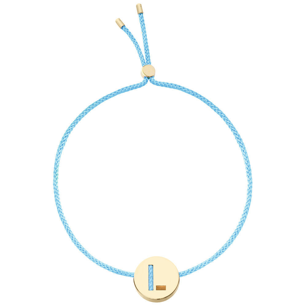 Ruifier ABC's L Cord Bracelet Turquoise Yellow Gold