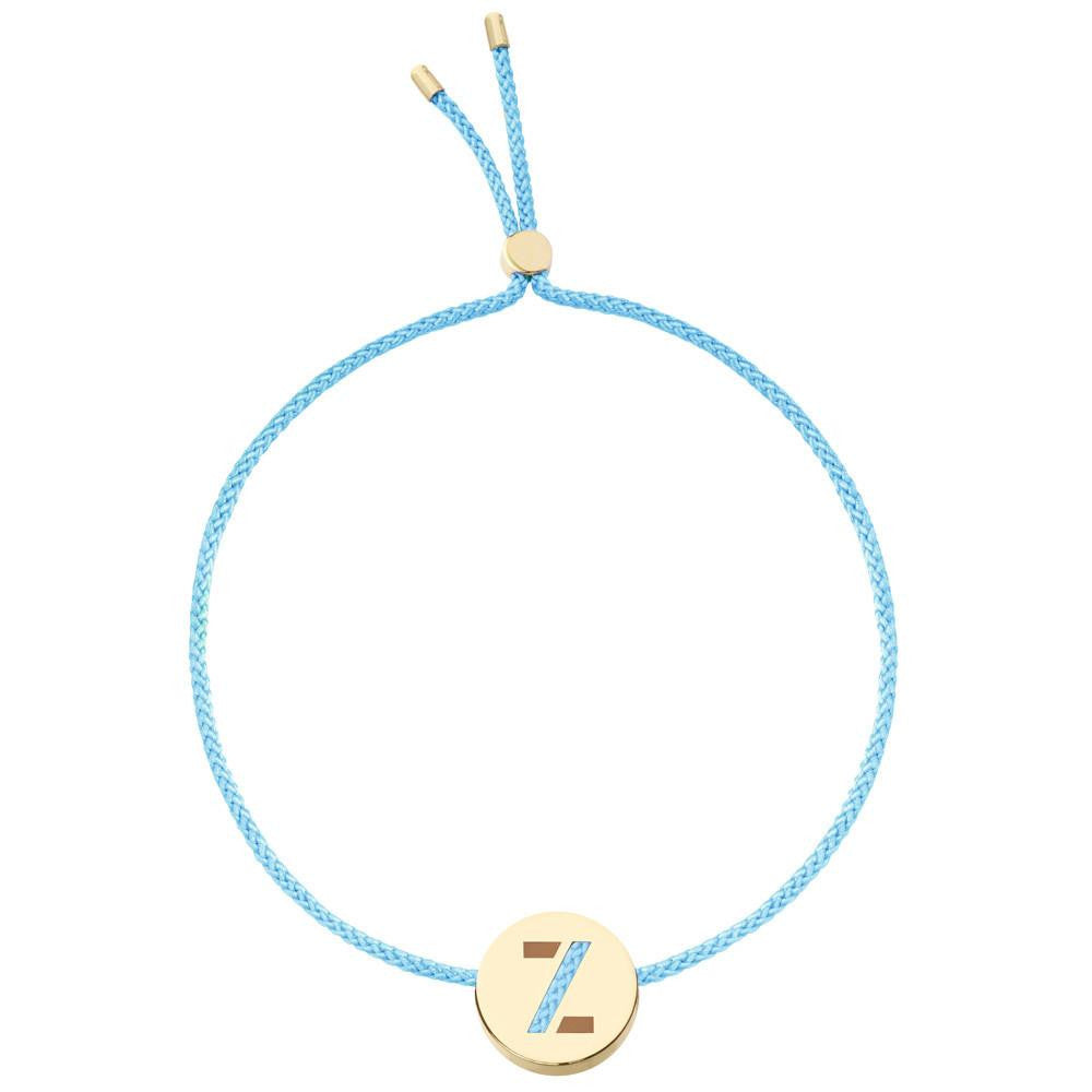 Ruifier ABC's Z Cord Bracelet Turquoise Yellow Gold