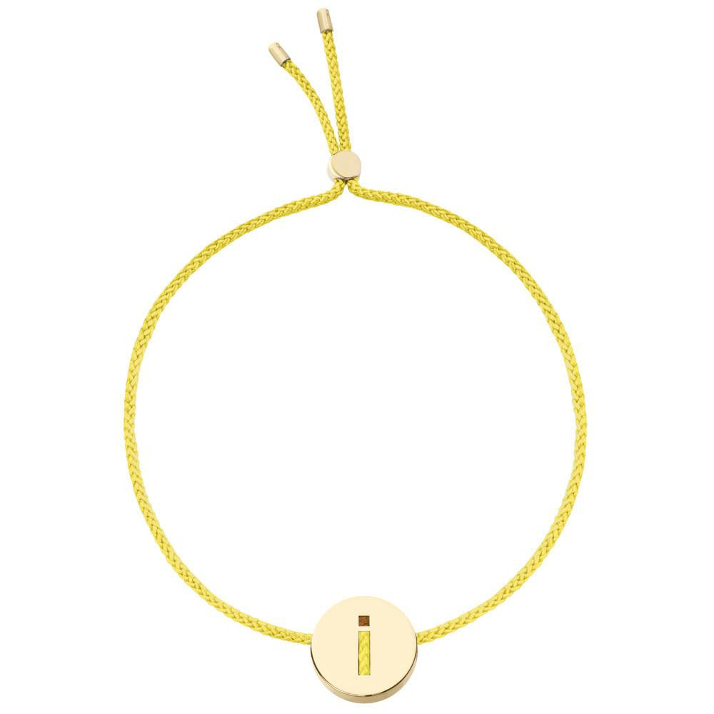 Ruifier ABC's I Cord Bracelet Yellow Gold