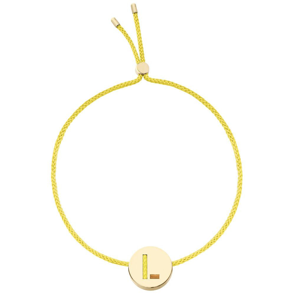 Ruifier ABC's L Cord Bracelet Yellow Gold