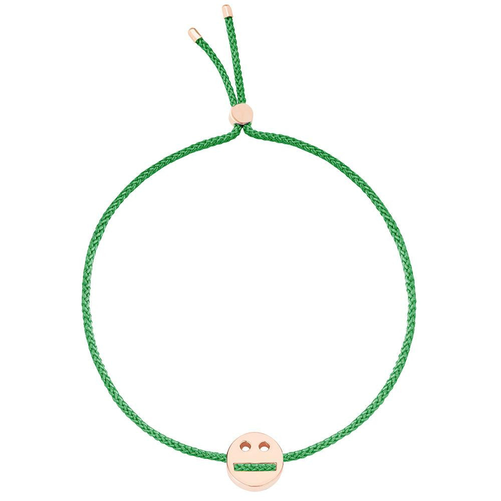 Ruifier Friends Thoughtful Cord Bracelet Green Rose Gold